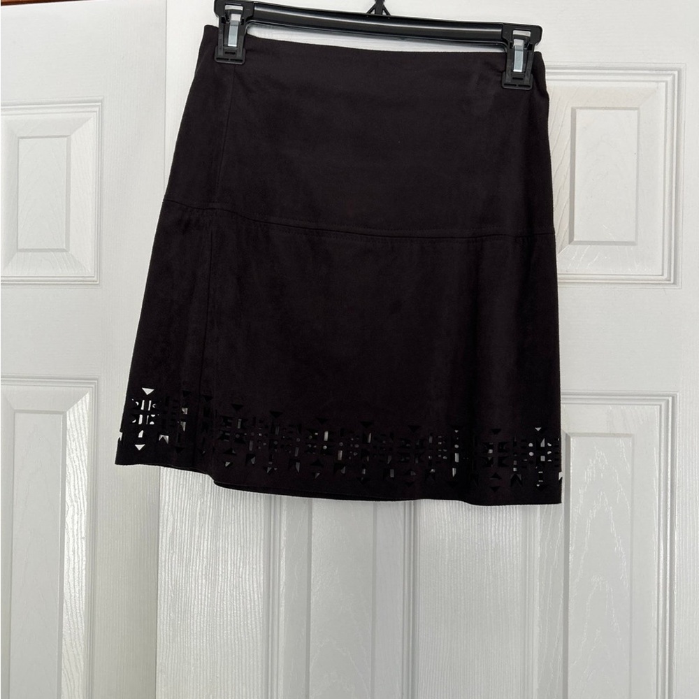 Suede skirt